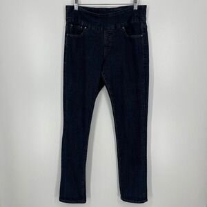 Jag Jeans Peri Pull On High Rise Slim Leg Dark Wash Denim Jeans Size 12